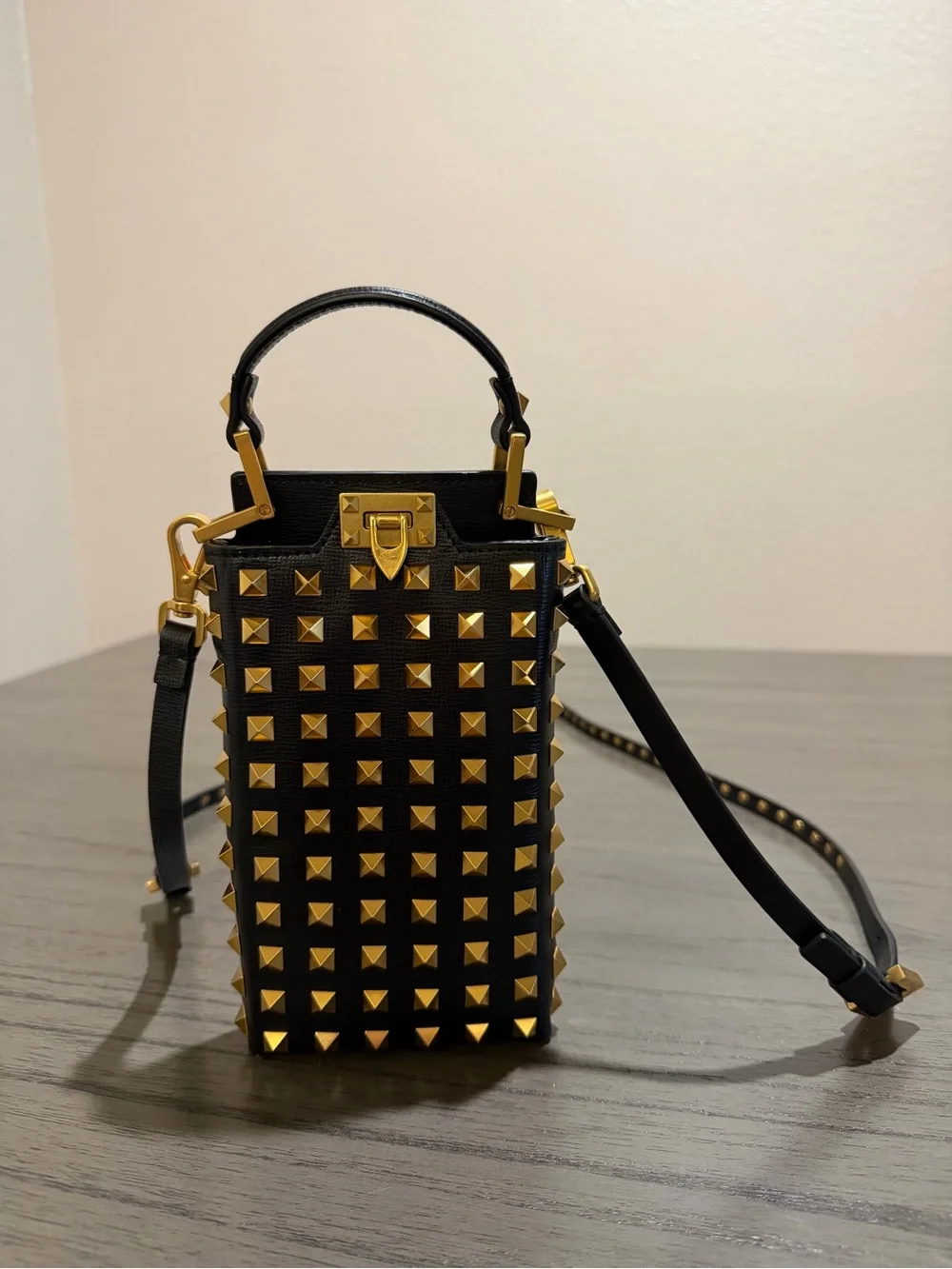 Valentino Garavani Black Studded Crossbody Bag - Picture 3 of 14